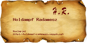 Holdampf Radamesz névjegykártya